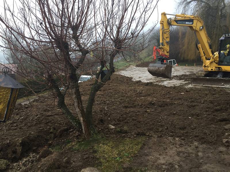 applanissement du terrain