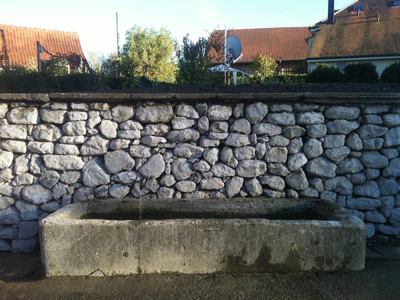Mise en eau de la fontaine