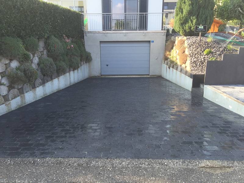 pavage de l'accès garage